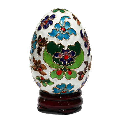 Ei L, Osterei, Deko, Cloisonne Emaille, 0468 - zum Schließen ins Bild klicken